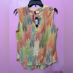 NWT Manhattan Blues Size S Colorful Sleeveless Top